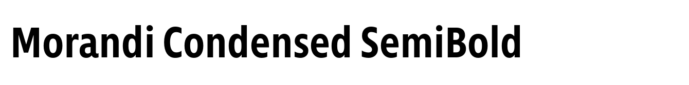 Morandi Condensed SemiBold